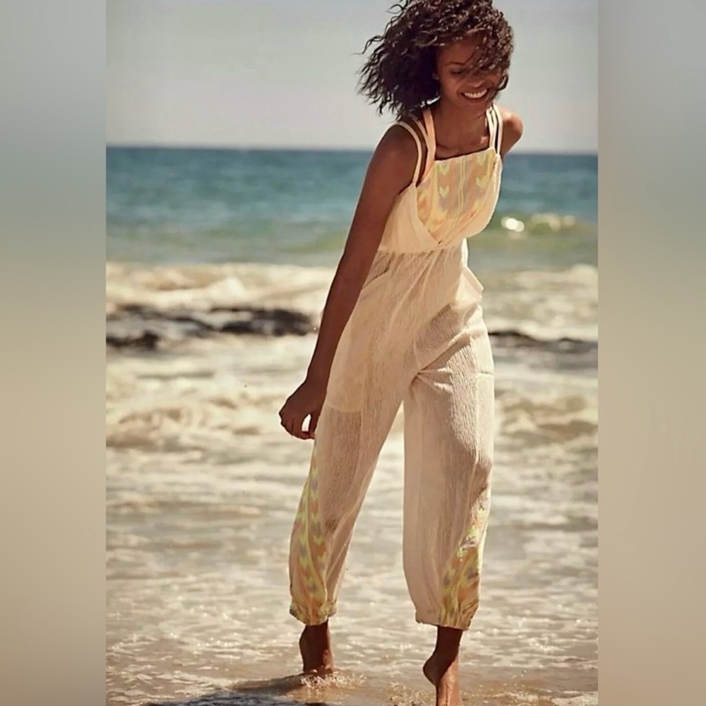 Free People Morning Rise Women's Cream Jumpsuit *NWOT*